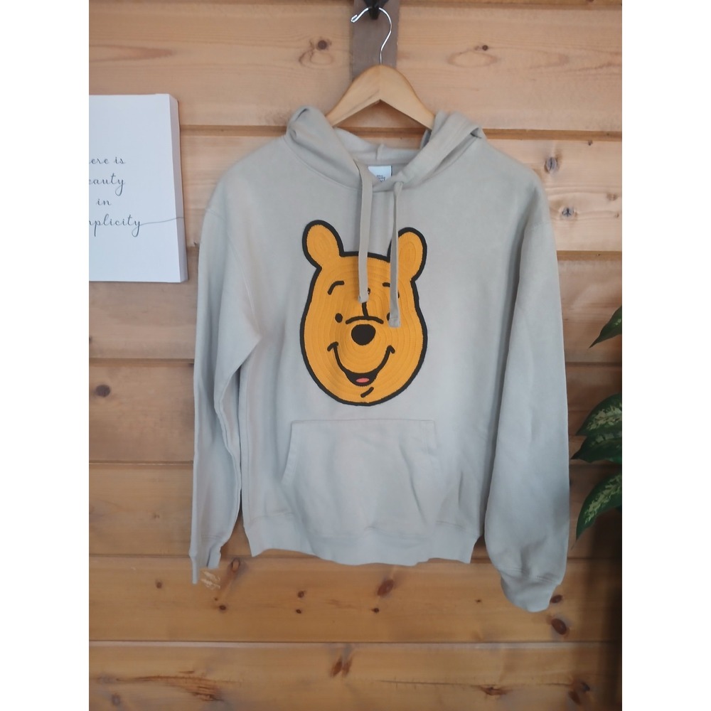 Vintage Disney's Winnie The Pooh Pullover‎ Hoodie Women Size Small Beige